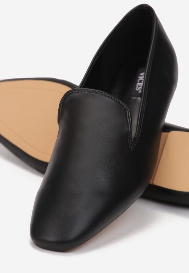 Born2be - Czarne Mokasyny Semissa. Kolor: czarny. Materiał: dzianina, prążkowany. Styl: klasyczny, elegancki