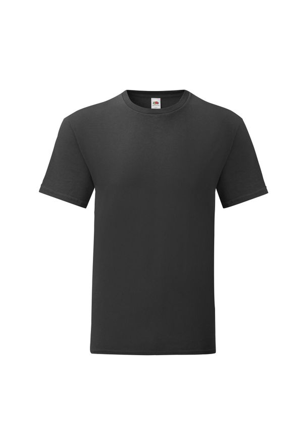 FRUIT OF THE LOOM - Kultowa Koszulka Unisex Dla Dorosłych. Kolor: czarny. Sport: turystyka piesza