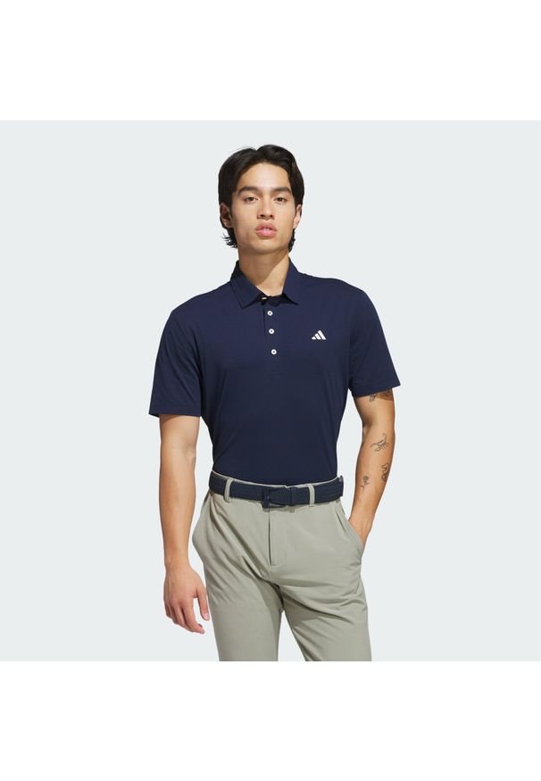 Adidas - Ultimate365 Tour Twistknit Polo Shirt. Typ kołnierza: polo. Kolor: niebieski. Materiał: materiał