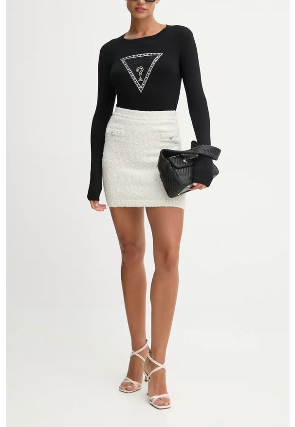 Guess - GUESS Czarny damski sweter Ivory. Kolor: czarny