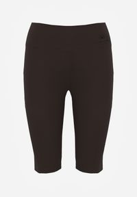 Born2be - Brązowe Szorty Kolarki z Wysokim Stanem i Modelującym Pasem Toadgrass. Stan: podwyższony. Kolor: brązowy. Styl: elegancki #8