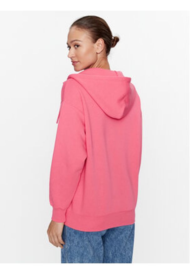 Champion Bluza Hooded Half Zip Sweatshirt 116581 Różowy Oversize. Kolor: różowy. Materiał: syntetyk, bawełna