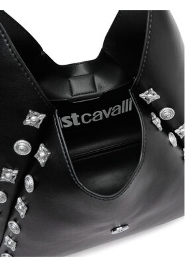 Just Cavalli Torebka 80RA4BA6 Czarny. Kolor: czarny. Materiał: skórzane
