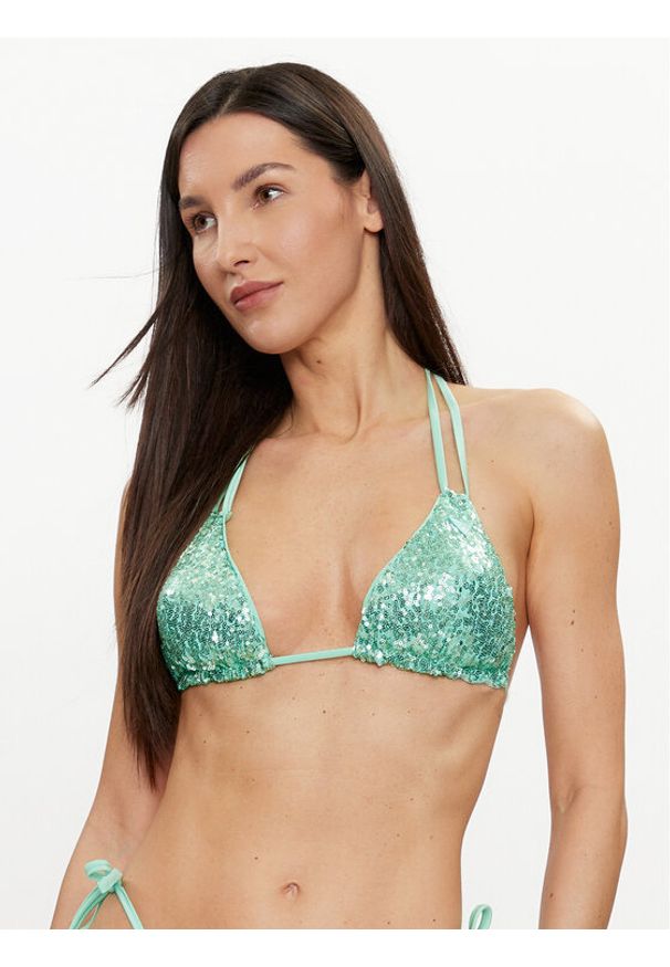 Guess Góra od bikini E3GJ03 KBMV0 Zielony. Kolor: zielony. Materiał: syntetyk