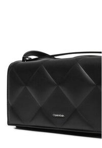 Calvin Klein Torebka Diamon Quilt Conv K60K612905 Czarny. Kolor: czarny. Materiał: skórzane