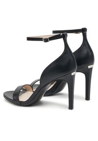 Calvin Klein Sandały Heel Sandal 90 - Lth HW0HW02337 Czarny. Kolor: czarny. Materiał: skóra #4