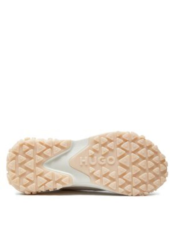Hugo Sneakersy 50516928 Beżowy. Kolor: beżowy. Materiał: skóra