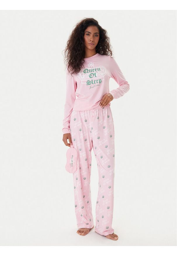 Juicy Couture Piżama JCLPJ225502 Różowy Regular Fit. Kolor: różowy. Materiał: syntetyk