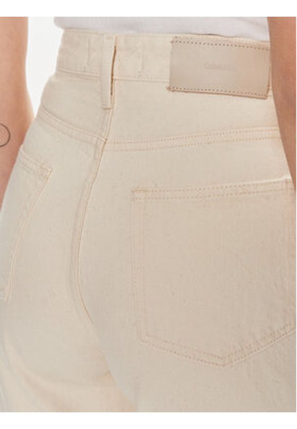 Calvin Klein Jeansy K20K206573 Écru Slim Fit