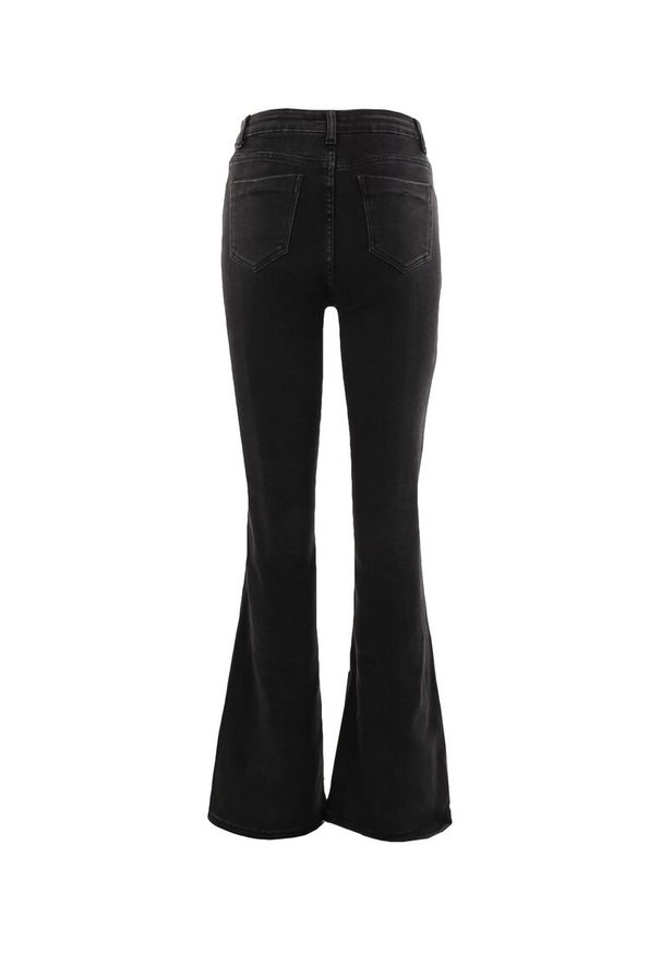 Born2be - Czarne Jeansy Dzwony Drenta. Okazja: na co dzień. Stan: podwyższony. Kolekcja: dla wysokich. Kolor: czarny. Styl: casual, klasyczny, retro