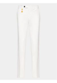 MANUEL RITZ - Manuel Ritz Spodnie materiałowe 3432P1418T 233420 Biały Regular Fit. Kolor: biały. Materiał: bawełna