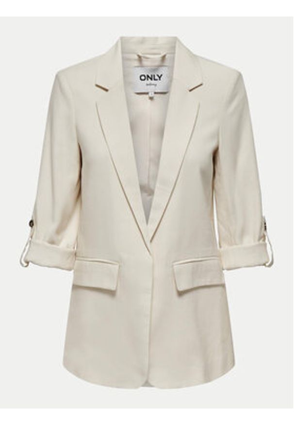 only - ONLY Marynarka Aris 15310839 Beżowy Loose Fit. Kolor: beżowy. Materiał: wiskoza