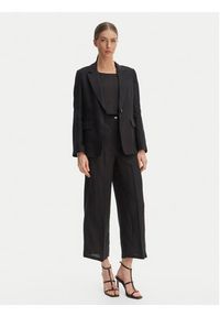 Marella Marynarka Vincita 2615041012 Czarny Regular Fit. Kolor: czarny. Materiał: len #2