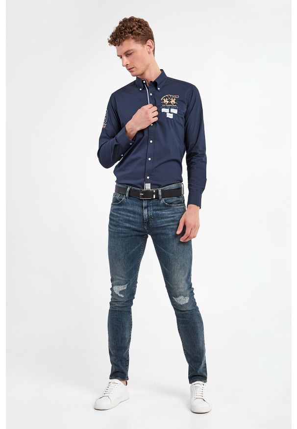 La Martina - Koszula LA MARTINA. Długość rękawa: długi rękaw. Długość: długie. Wzór: kolorowy, haft. Styl: klasyczny