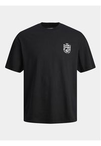 Jack & Jones - Jack&Jones T-Shirt Dirk 12249223 Czarny Wide Fit. Kolor: czarny. Materiał: bawełna #6