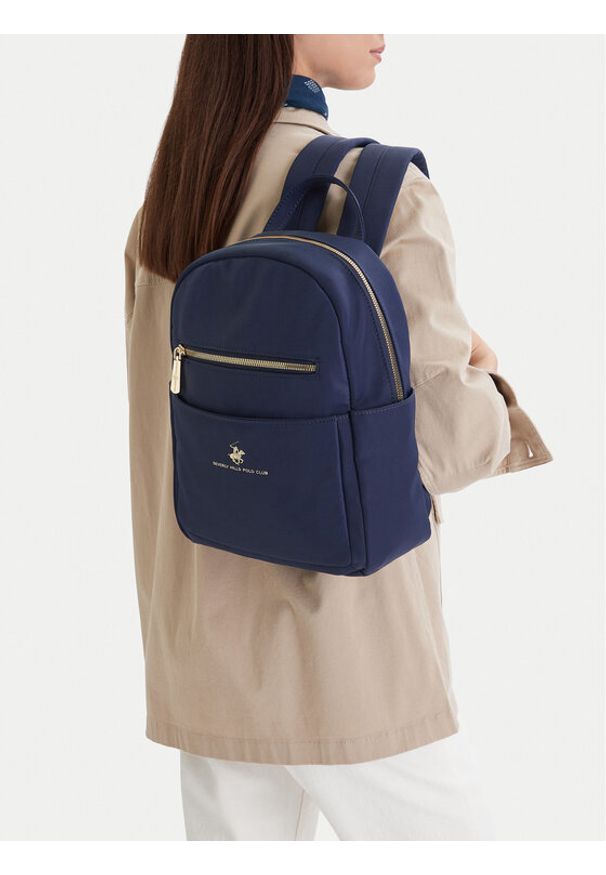 Beverly Hills Polo Club Plecak CEOWB-BHPC-L-006-09 Granatowy. Kolor: niebieski. Materiał: materiał