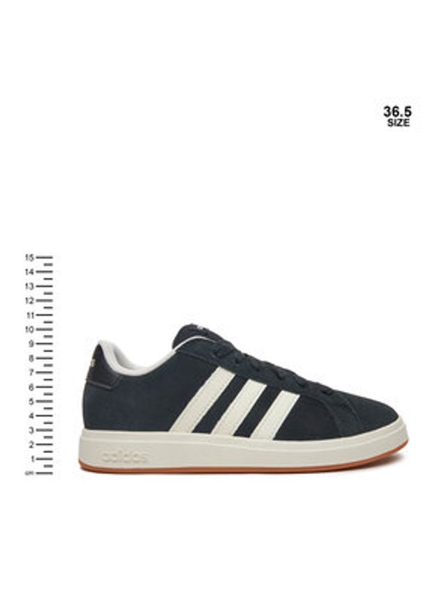 Adidas - adidas Sneakersy Grand Court 00s JH6178 Czarny. Kolor: czarny. Materiał: zamsz, skóra