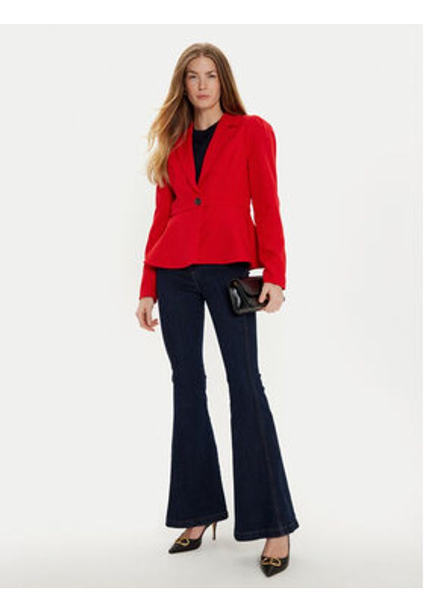 Vero Moda Marynarka Tahina 10318703 Czerwony Slim Fit. Kolor: czerwony. Materiał: syntetyk