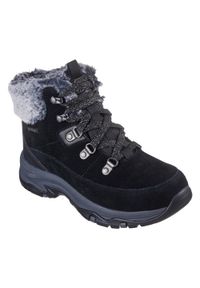 skechers - Trapery damskie, Trego - Snow Worries. Kolor: czarny
