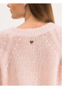 TwinSet - TWINSET Sweter 192TT3273 Różowy Regular Fit. Kolor: różowy. Materiał: syntetyk #3