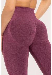 GYM GLAMOUR - Legginsy fitness damskie Gym Glamour seamless push up. Kolor: czerwony. Sport: fitness