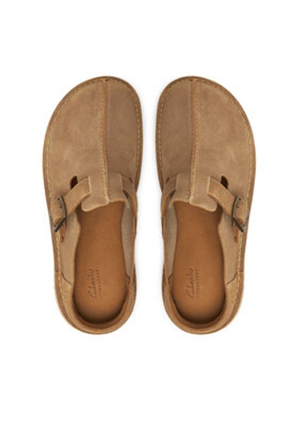 Clarks Klapki Solsbury 26180882 Brązowy. Kolor: brązowy. Materiał: skóra