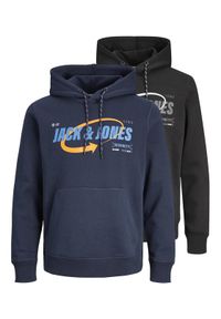 Jack & Jones - Jack&Jones Komplet 2 bluz 12254142 Czarny Standard Fit. Kolor: czarny. Materiał: bawełna