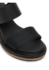 Calvin Klein Espadryle Wedge Sandal 70 - Jacq HW0HW02386 Czarny. Kolor: czarny. Materiał: materiał #4