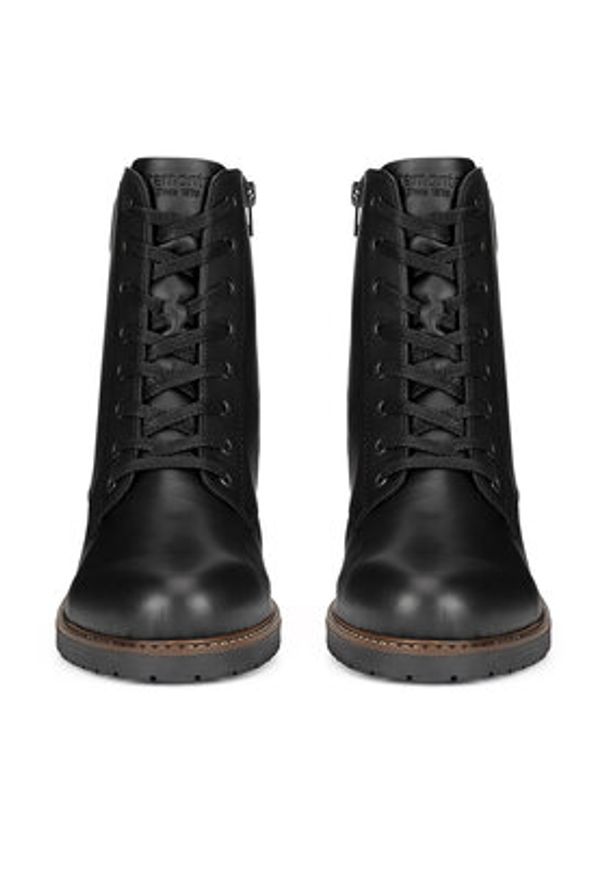 Remonte Trzewiki D1A70-00 Czarny. Kolor: czarny. Materiał: skóra