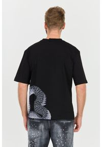 DSQUARED2 Czarny męski t-shirt Loose Fit Tee, Rozmiar M. Kolor: czarny