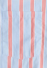 Born2be - Niebieska Bawełniana Koszula o Kroju Oversize Ozdobiona Pionowymi Paskami Ulialia. Okazja: na co dzień. Kolor: niebieski. Materiał: bawełna. Wzór: aplikacja. Styl: casual, klasyczny #7