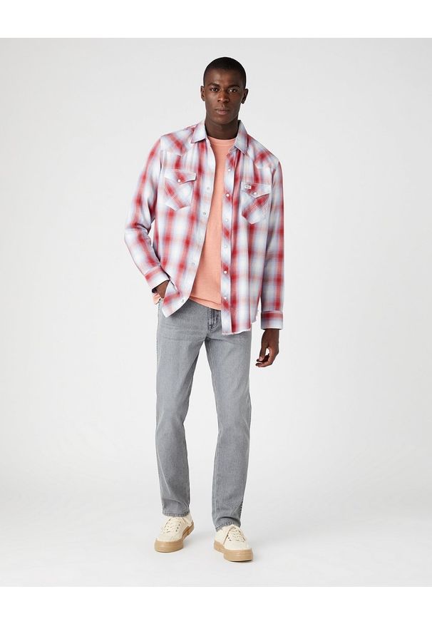 Wrangler - WRANGLER LS WESTERN SHIRT MĘSKA KOSZULA W KRATĘ DŁUGI RĘKAW FLAME RED W5A0BJR06 112146085. Długość rękawa: długi rękaw. Długość: długie