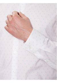 Calvin Klein Koszula K10K111289 Biały Slim Fit. Kolor: biały. Materiał: bawełna