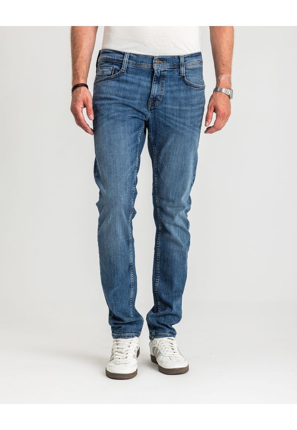 Męskie Spodnie Jeansowe Mustang Oregon Slim Denim Blue 1015042 5000 583