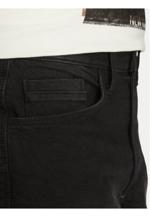 Blend Szorty jeansowe 20718406 Czarny Relaxed Fit. Kolor: czarny. Materiał: bawełna
