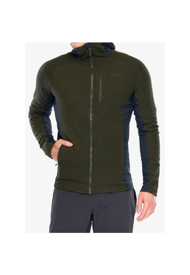 Bluza z kapturem męska Rab Capacitor Hoody. Typ kołnierza: kaptur. Kolor: zielony