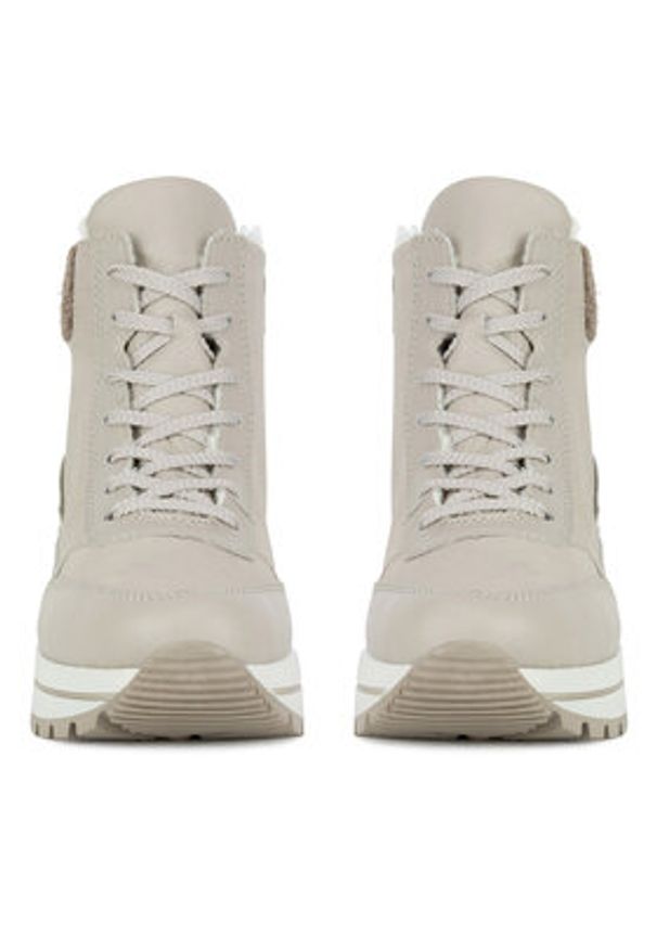 Rieker Trzewiki N4008-60 Beżowy. Kolor: beżowy. Materiał: materiał