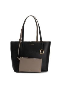 Lauren Ralph Lauren Torebka Rvrsble Tote 431795329001 Czarny. Kolor: czarny. Materiał: skórzane