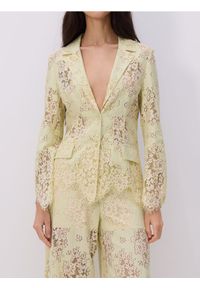 Reserved - Koronkowa marynarka - jasnozielony. Kolor: zielony. Materiał: koronka #1