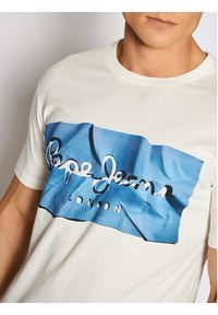 Pepe Jeans T-Shirt Raury PM506480 Biały Slim Fit. Kolor: biały. Materiał: bawełna #2