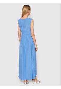 United Colors of Benetton - United Colors Of Benetton Sukienka codzienna 43A0DV01N Niebieski Regular Fit. Okazja: na co dzień. Kolor: niebieski. Materiał: wiskoza. Typ sukienki: proste. Styl: casual #4