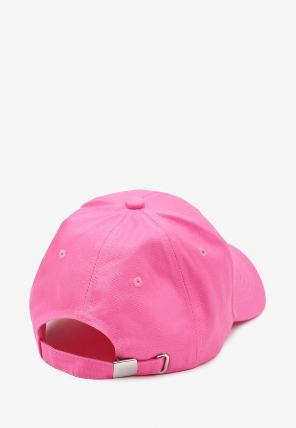 Born2be - Różowa Bawełniana Czapka z Daszkiem z Regulowanym Zapięciem Tilzeri. Kolor: różowy. Materiał: bawełna. Styl: casual