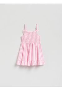 Reserved - Sukienka na ramiączka - pastelowy róż. Kolor: różowy. Materiał: bawełna #1