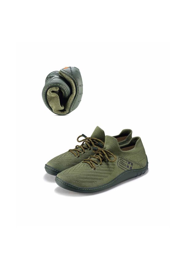 Buty Do Chodzenia Damskie Brubeck Merino Barefoot. Kolor: zielony. Sport: turystyka piesza