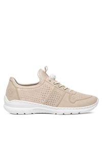 Rieker Sneakersy L3254-62 Beżowy. Kolor: beżowy. Materiał: materiał #1