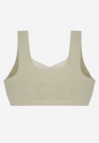 Renee - Zielony Sportowy Biustonosz z Usztywnieniem Ozdobiony Siateczkową Wstawką Edalissa. Kolor: zielony. Rodzaj stanika: wyciągane miseczki. Wzór: aplikacja #2