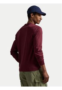 Polo Ralph Lauren Longsleeve 710760121037 Bordowy Slim Fit. Typ kołnierza: polo. Kolor: czerwony. Materiał: bawełna. Długość rękawa: długi rękaw #5
