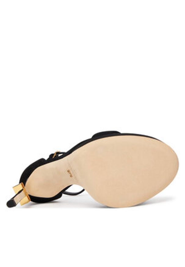 Elisabetta Franchi Sandały SA-44L-56E2-V660 Czarny. Kolor: czarny. Materiał: skóra, zamsz