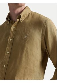 Polo Ralph Lauren Koszula 710968915502 Beżowy Regular Fit. Typ kołnierza: polo. Kolor: beżowy. Materiał: len #3