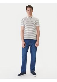 TOMMY HILFIGER - Tommy Hilfiger Polo 1985 MW0MW17771 Beżowy Slim Fit. Typ kołnierza: polo. Kolor: beżowy. Materiał: bawełna #4